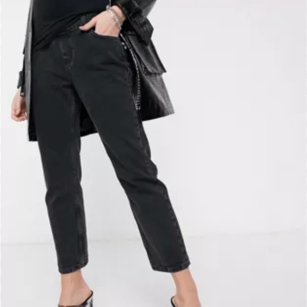 Topshop maternity over bump black wash jeans size 26